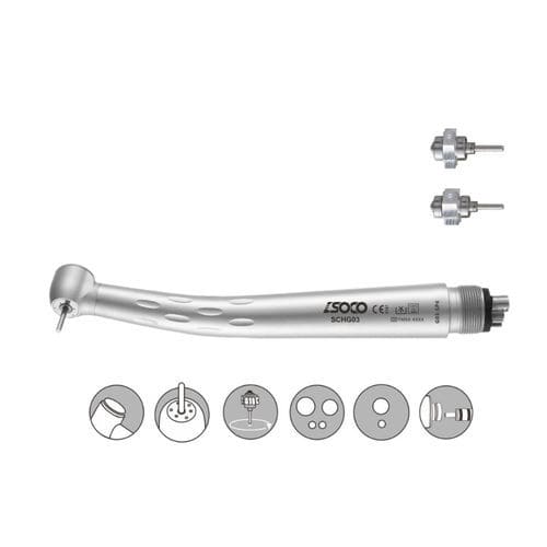Dental-Turbine - G03 series - SOCO Precision Instrument Co., Ltd. - mit Luftmotor / mit Drucktaste / Titan