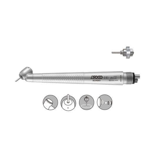 Dental-Turbine - G04-DSP - SOCO Precision Instrument Co., Ltd. - mit Luftmotor / 45° / mit Drucktaste