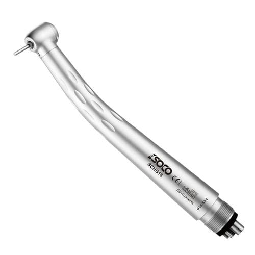Dental-Turbine - SCHG18  - SOCO Precision Instrument Co., Ltd. - mit Luftmotor / mit Drucktaste / mit externem Dreifach-Spray
