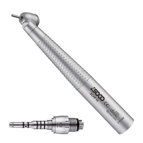 Dental-Winkelstück - SCHF19 - SOCO Precision Instrument Co., Ltd. - mit Luftmotor / 45° / mit LED-Licht