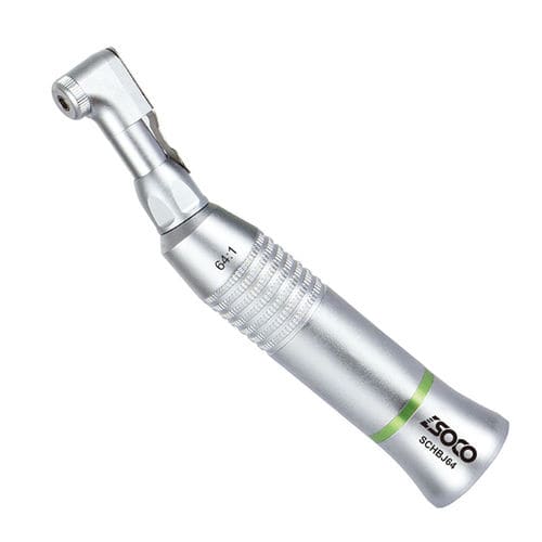 Dental-Winkelstück - SCHBJ64 - SOCO Precision Instrument Co., Ltd. - mit Luftmotor / Untersetzung / mit Drucktaste