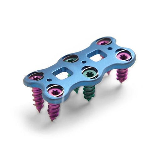 Arthrodeseplatte für Halswirbel - ATHENA® III - Medyssey Spine - mit Verriegelung / Titan / 2 Ebenen