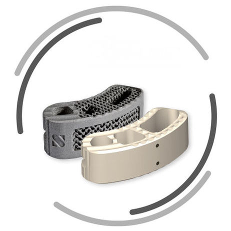 LWS-Zwischenwirbelimplantat - MOBIS II - Signus Medical - transforaminaler Zugang / Titan / aus PEEK