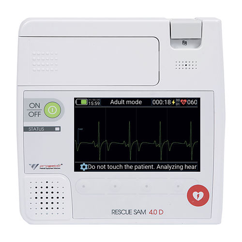 Halbautomatischer externer Defibrillator - Rescue Sam 4.0 D - Progetti S.r.l. - für den Hausgebrauch / für öffentliche Plätze / Bluetooth