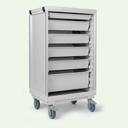 Medizinischer Wagen - B-M090 - ScanModul® - für Kliniken / Mehrzweck / mit Platte