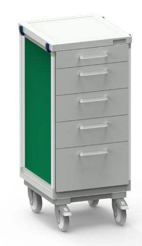 Wagen für Kliniken - 40721530 - ScanModul® - 5 Schubladen