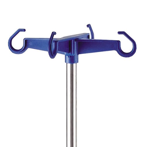 Schienenmontierter Infusionsständer - Reha-Bed - 4 Haken / für Bett