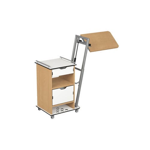 Nachttisch auf Rollen - VIRGO LUX/M - Reha-Bed - mit eingebauter Tischplatte / Schrank / mit Schubladen