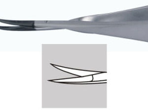 Schere für Augenchirurgie - 40109A - HAI Laboratories - Messer / für Humanmedizin / gebogen