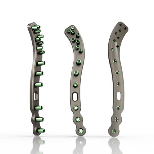 Kompressionsplatte für Schlüsselbein - 29 series - South America Implants - distal / mit Verriegelung / Metall