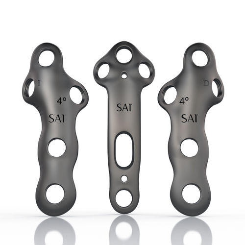Arthrodeseplatte für Metatarsophalangealgelenk - 32 series - South America Implants - mit Verriegelung / Metall