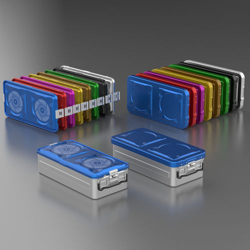 Sterilisationscontainer für Instrumente - Standard Plus 1/1  - Aygun Surgical Instruments - mit Filter / Aluminium / anodisiertes Aluminium