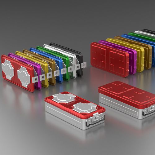 Sterilisationscontainer für Instrumente - Bio-Barrier 1/1  - Aygun Surgical Instruments - mit Ventil / Aluminium / anodisiertes Aluminium