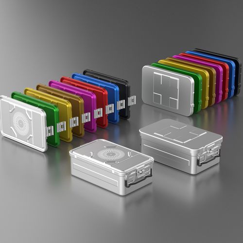 Sterilisationscontainer für Instrumente - Standard 3/4  - Aygun Surgical Instruments - mit Filter / Aluminium / anodisiertes Aluminium