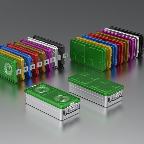 Sterilisationscontainer für Instrumente - Standard 1/1  - Aygun Surgical Instruments - mit Filter / Aluminium / anodisiertes Aluminium