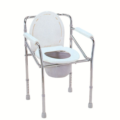 Garderobenstuhl mit Armlehnen - BES-BS033 - Besco Medical - mit Eimer / höhenverstellbar / zusammenklappbar