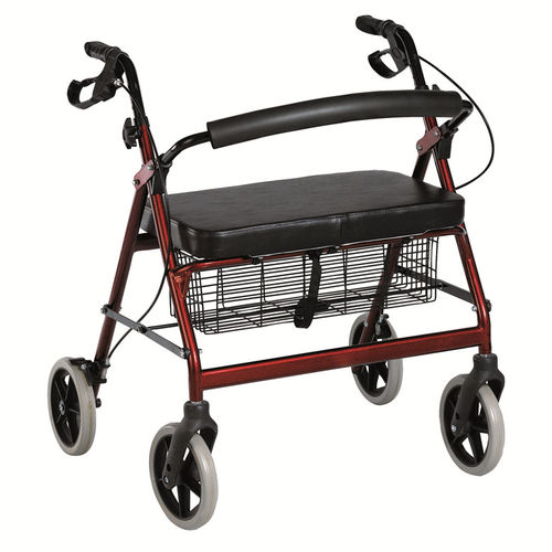 Rollator mit 4 Rädern - BES-WA33 - Besco Medical - für Übergewichtige / mit Sitz / mit Korb