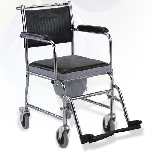 Garderobenstuhl mit Armlehnen - BES-BS053 - Besco Medical - mit Eimer / auf Rollen / mit Fußstütze