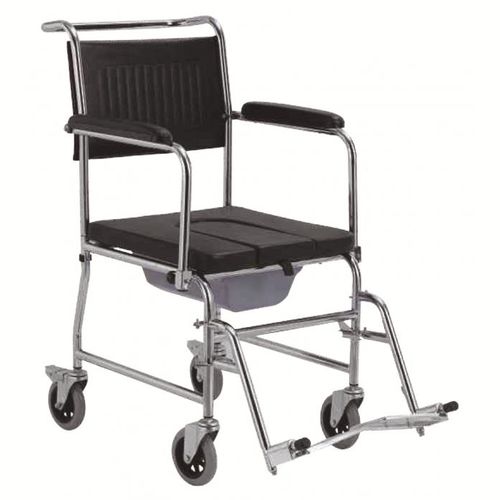 Garderobenstuhl mit Armlehnen - BES-BS056 - Besco Medical - mit Eimer / auf Rollen / Toilette