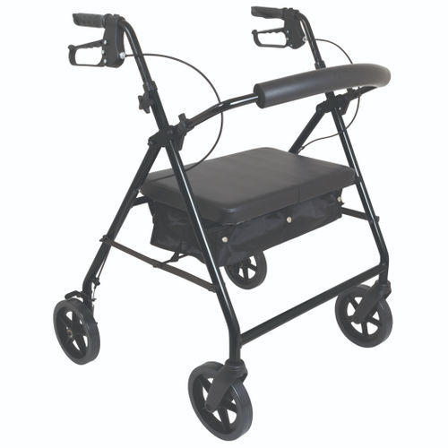 Rollator mit 4 Rädern - BES-RL002 - Besco Medical - Aluminiumrahmen / mit Sitz / mit Korb