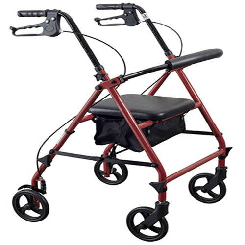Rollator mit 4 Rädern - BES-RL003 - Besco Medical - Stahlrahmen / mit Sitz / mit Korb