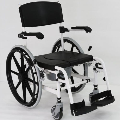 Garderobenstuhl mit Armlehnen - BES-BS040c - Besco Medical - auf Rollen / mit Fußstütze