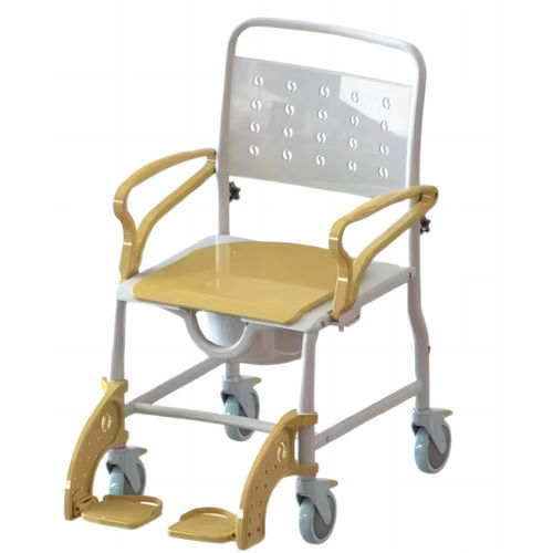 Garderobenstuhl mit Armlehnen - BES-BS039 - Besco Medical - auf Rollen / mit Fußstütze / zusammenklappbar