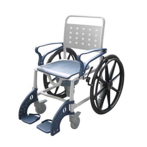 Garderobenstuhl mit Armlehnen - BES-BS039a - Besco Medical - auf Rollen / mit Fußstütze / zusammenklappbar