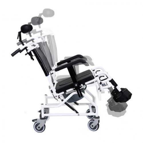 Duschstuhl mit Armlehnen - BES-BS040d - Besco Medical - auf Rollen / mit Rückenlehne / für Personen mit eingeschränkter Mobilität