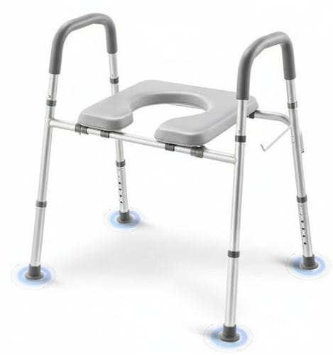 Toilettensitzerhöhung mit Armlehnen - BES-BS040L - Besco Medical - höhenverstellbar / für Übergewichtige / behindertenfreundlich