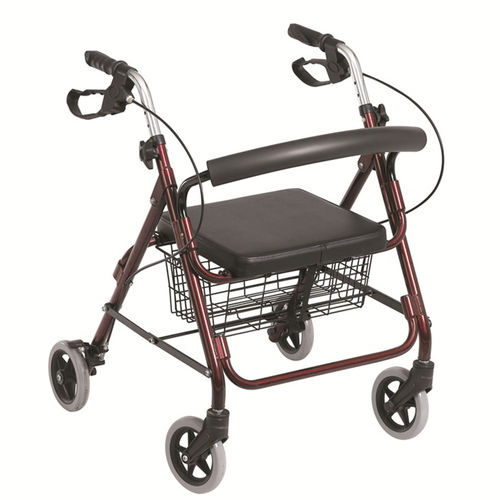 Rollator mit 4 Rädern - BES-WA28 - Besco Medical - mit Sitz / mit Korb / mit Armlehnen