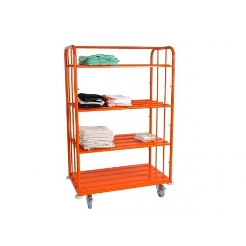 Sackhalterwagen für saubere Wäsche - 300500 - TIMO - medizinisch / Transport / 4 Regalbretter