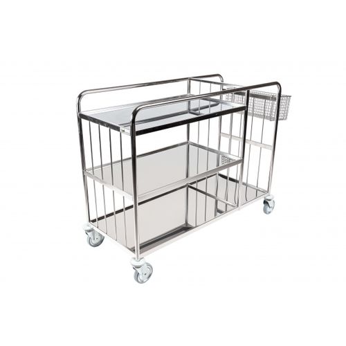 Medizinisch Sackhalterwagen - 300440 - TIMO - Transport / Verteilung / mit Regal