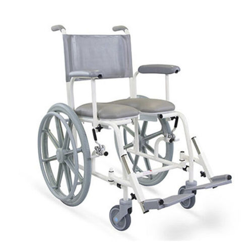 Duschstuhl mit Armlehnen - T70 Auto - Total Hygiene - auf Rollen / mit Fußstütze / mit Rückenlehne