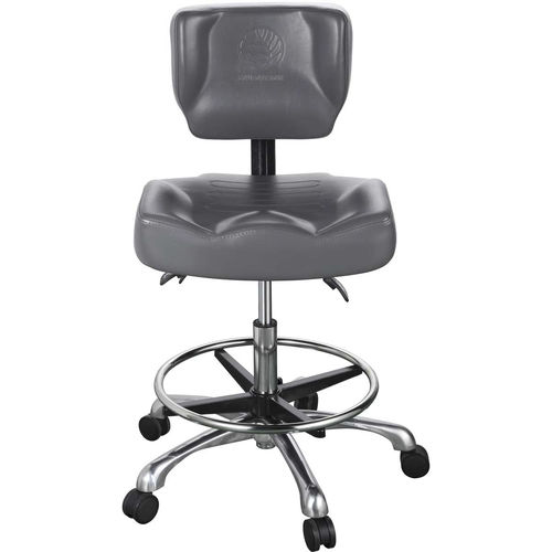 Hocker für Arztpraxis - EC-278S - ComfortSoul - pneumatisch / auf Rollen / mit Rückenlehne