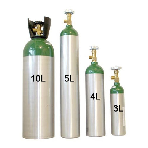 Sauerstoff-Medizingasflasche - 920.267P. - JG Moriya - Aluminium / grau