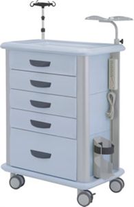 Notfallwagen - LP3390, LP3391 - LANCO LTDA. - für Transport / mit Träger für Defibrillator / mit Infusionsständer