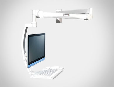Knickarm-Tragarm - ALPHATRON MEDICAL GmbH - neigbar / für Monitor / für medizinische Zwecke