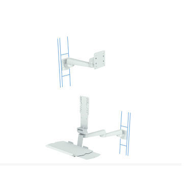 Knickarm-Tragarm - rm-port - ALPHATRON MEDICAL GmbH - neigbar / höhenverstellbar / für Monitor