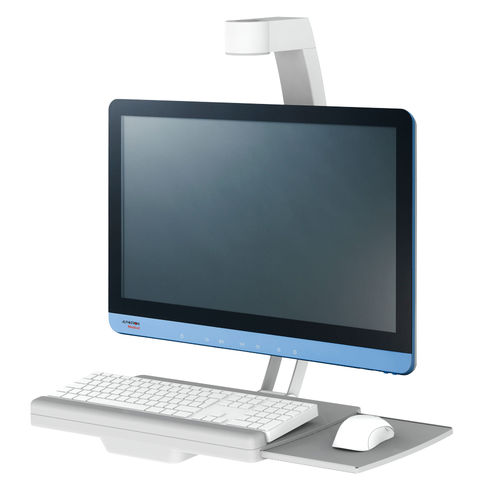 Träger für Ausrüstungen / für medizinischen PC - C-motion - ALPHATRON MEDICAL GmbH - Desktop / kompakt / höhenverstellbar