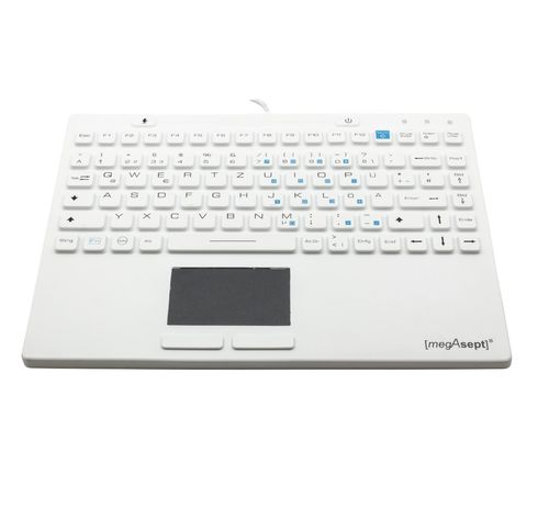 Medizinische Tastatur / Touchpad - HYSILK97 - MEGABYTE Systemhaus GmbH - mit Ziffernblock / Silikon / antibakteriell