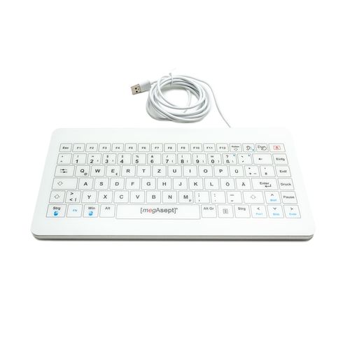 Medizinische Tastatur / Glas - megAsept touch mini - MEGABYTE Systemhaus GmbH - antibakteriell / desinfizierbar / Hygiene
