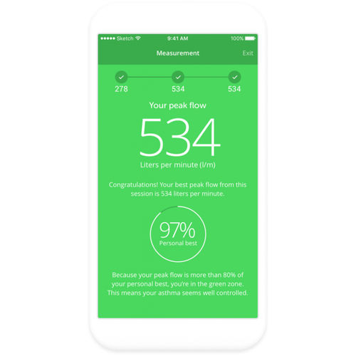 IOS-Applikation / Monitoring - BreatheSmart® - Cohero Health - Steuerung / Aufzeichnung / medizinisch