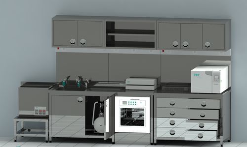 Sterilisationsraum für Gesundheitseinrichtungen - TSSU Design - TBT Medical - Edelstahl / mit Edelstahlstruktur / schlüsselfertig