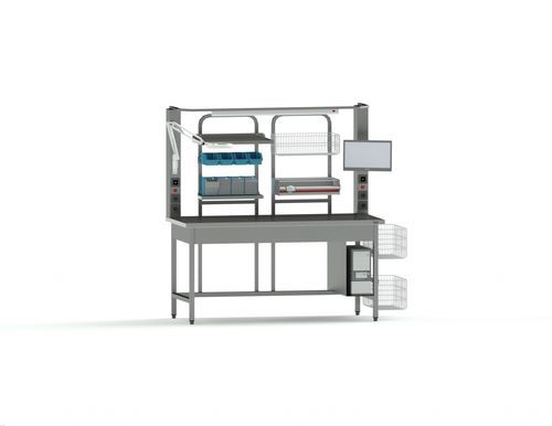 Arbeitsstation für die Sterilisierungsabteilung - PLUSHINE - TBT Medical - modular / ergonomisch / Edelstahl