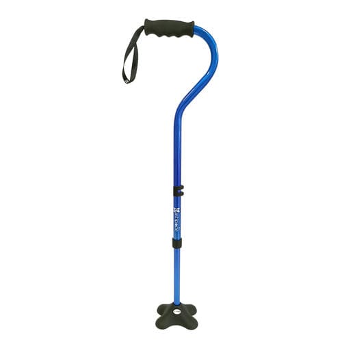 Gehstock / abgewinkelter Griff - Bastipode™ - Allmobility - Vierfuß / höhenverstellbar / rutschfest