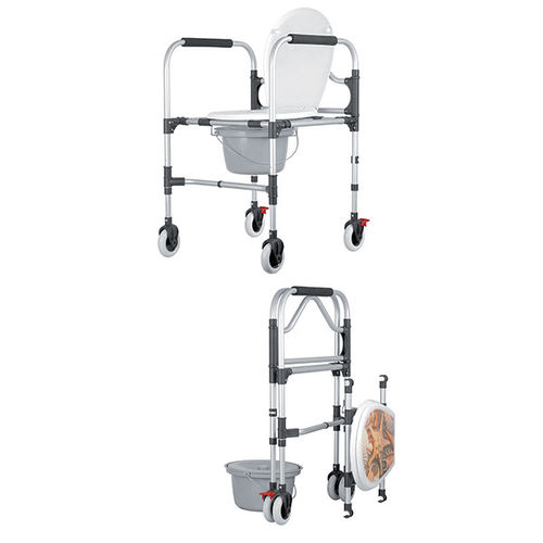 Garderobenstuhl mit Armlehnen - BA COMFURBIL - Allmobility - auf Rollen / für Personen mit eingeschränkter Mobilität / höhenverstellbar