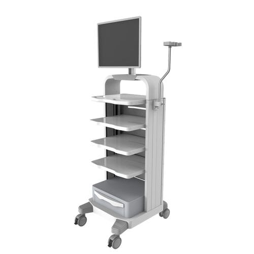 Wagen für Endoskopie - 1.4M-TR900-14-01 - Coriton Instrument Co., Ltd. - medizinisch / Aluminium / 1 Schublade