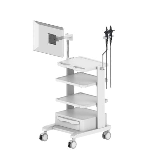 Wagen für Endoskopie - 1.2M-TR900C-XX - Coriton Instrument Co., Ltd. - medizinisch / Aluminium / 1 Schublade