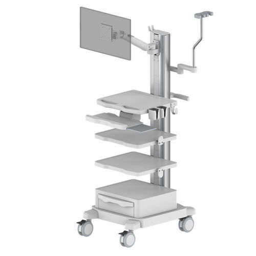 Computerwagen für Panel PC - KRT-P-3320 - Coriton Instrument Co., Ltd. - Point-of-Care / gesichert / modular